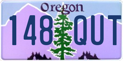 OR license plate 148QUT