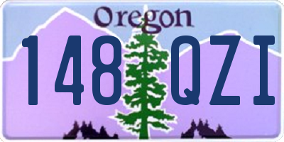OR license plate 148QZI