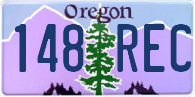 OR license plate 148REC