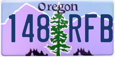 OR license plate 148RFB