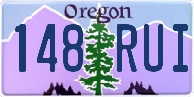OR license plate 148RUI