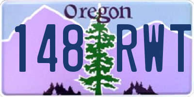 OR license plate 148RWT