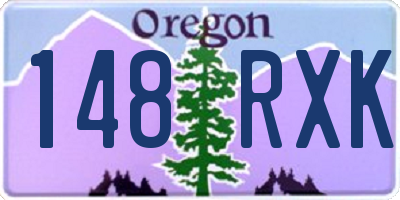 OR license plate 148RXK
