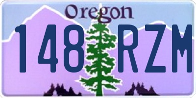OR license plate 148RZM