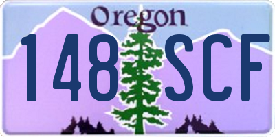 OR license plate 148SCF