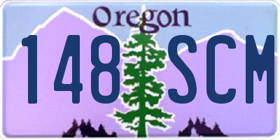 OR license plate 148SCM