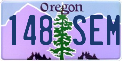 OR license plate 148SEM