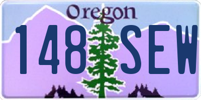 OR license plate 148SEW