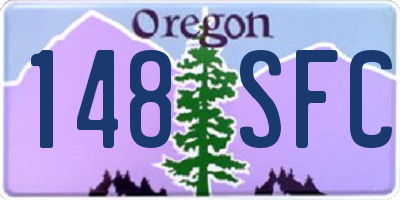 OR license plate 148SFC