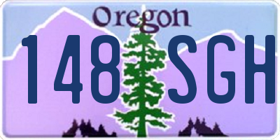 OR license plate 148SGH