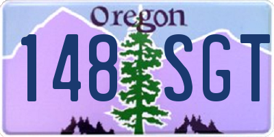 OR license plate 148SGT