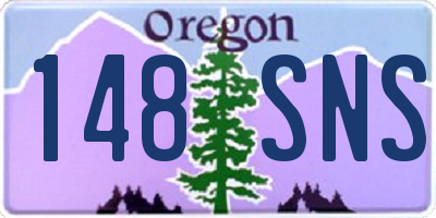 OR license plate 148SNS