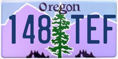 OR license plate 148TEF