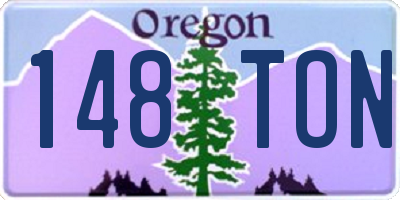 OR license plate 148TON