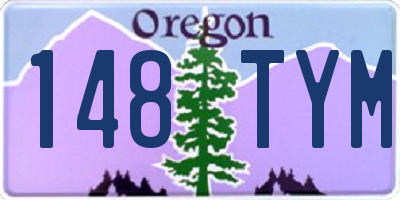 OR license plate 148TYM