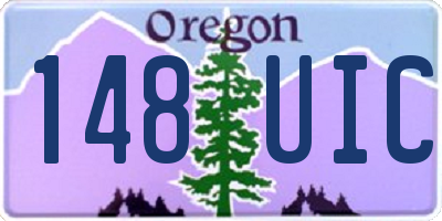 OR license plate 148UIC