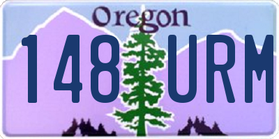 OR license plate 148URM