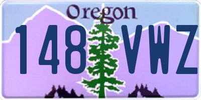 OR license plate 148VWZ
