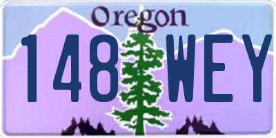 OR license plate 148WEY