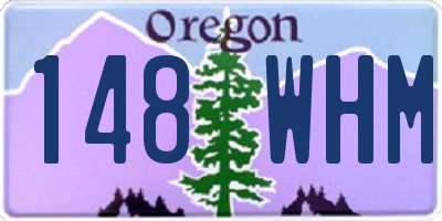 OR license plate 148WHM