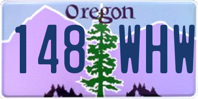 OR license plate 148WHW