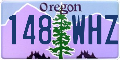 OR license plate 148WHZ