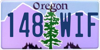OR license plate 148WIF