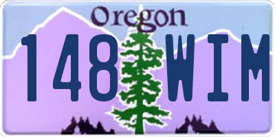 OR license plate 148WIM