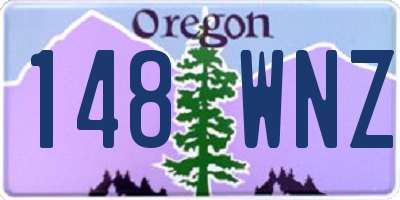 OR license plate 148WNZ