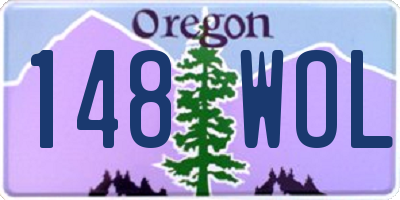 OR license plate 148WOL