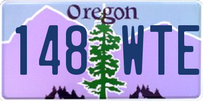 OR license plate 148WTE