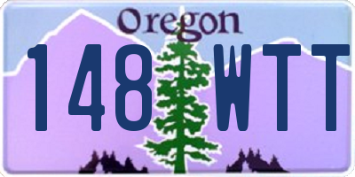 OR license plate 148WTT