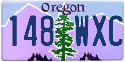 OR license plate 148WXC