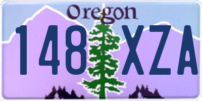 OR license plate 148XZA