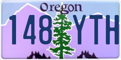 OR license plate 148YTH