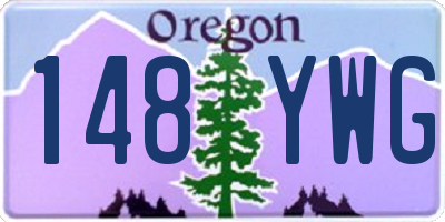 OR license plate 148YWG