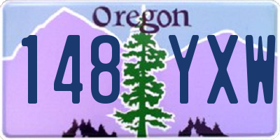 OR license plate 148YXW
