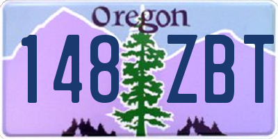 OR license plate 148ZBT