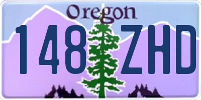 OR license plate 148ZHD