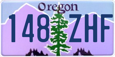 OR license plate 148ZHF