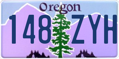 OR license plate 148ZYH