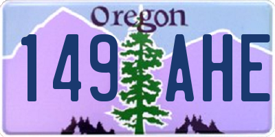 OR license plate 149AHE