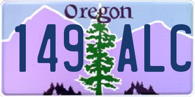 OR license plate 149ALC