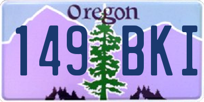 OR license plate 149BKI