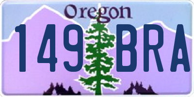 OR license plate 149BRA