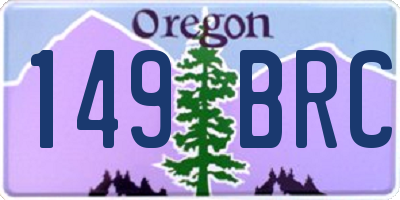 OR license plate 149BRC