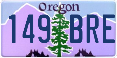 OR license plate 149BRE