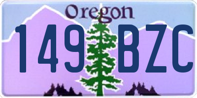 OR license plate 149BZC
