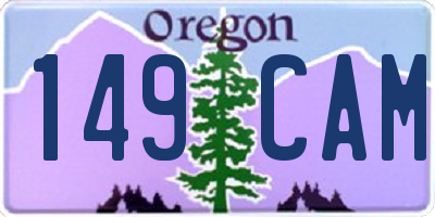 OR license plate 149CAM