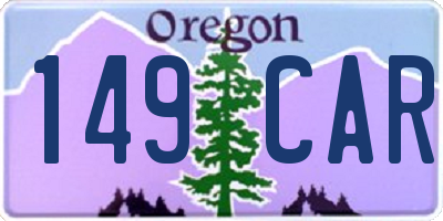 OR license plate 149CAR